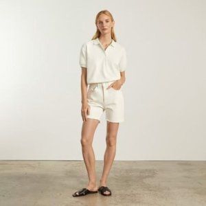 Everlane Oversized Short Sleeve Polo in 93% Organic Canvas Cotton Size L NWT